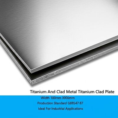 Titane et métal revêtu Largeur de plaque revêtue de titane 100 mm 3000 mm Norme de production GB8547 87 Idéal pour les applications industrielles