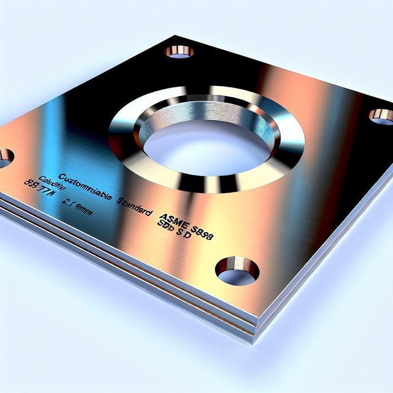 Plaque plaquée en titane standard ASME SB898 personnalisable pour applications robustes et épaisseur de 2 à 12 mm