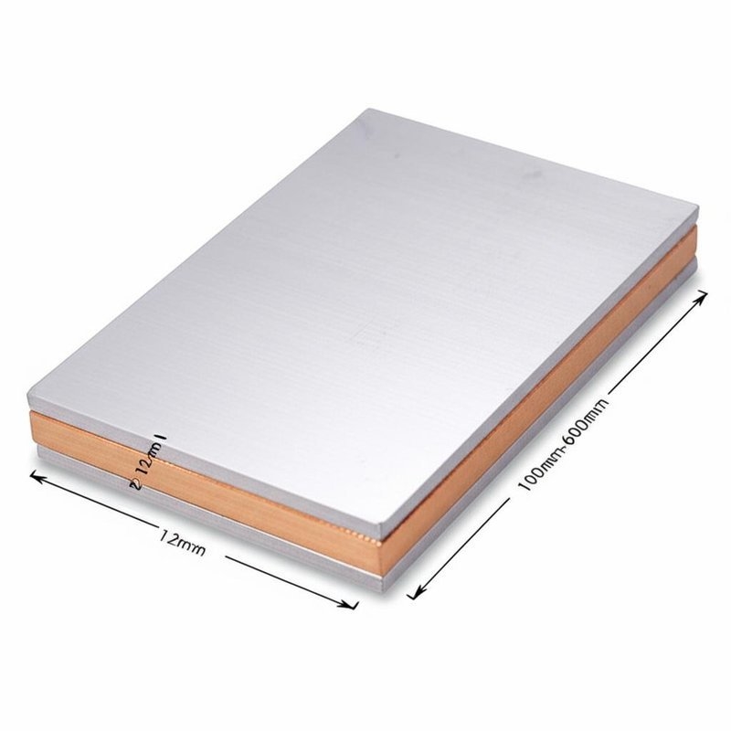 2-12 mm d'épaisseur Plaque revêtue de titane avec matériau métallique revêtu de cuivre 100 mm-6000 mm de longueur