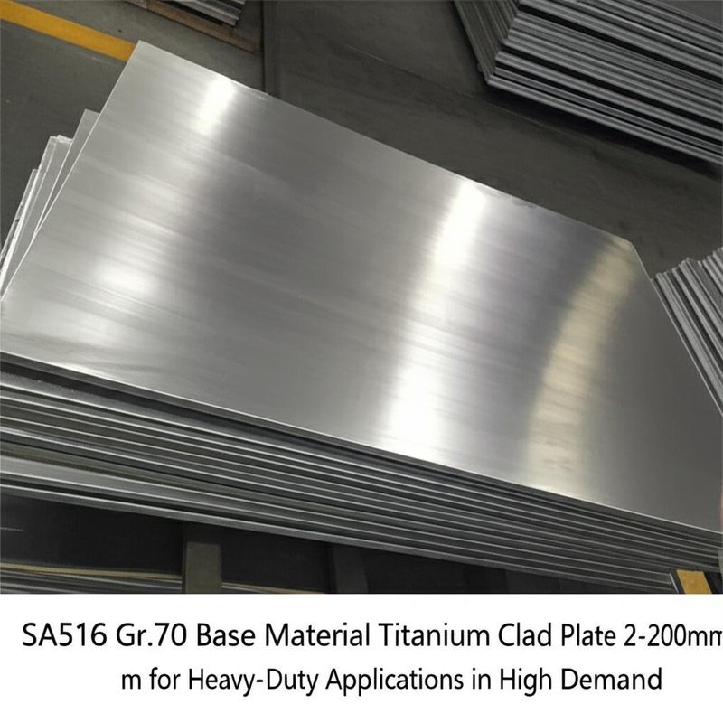 SA516 Gr.70 Matériau de base Plaque revêtue de titane 2-200 mm pour les applications lourdes et très demandées